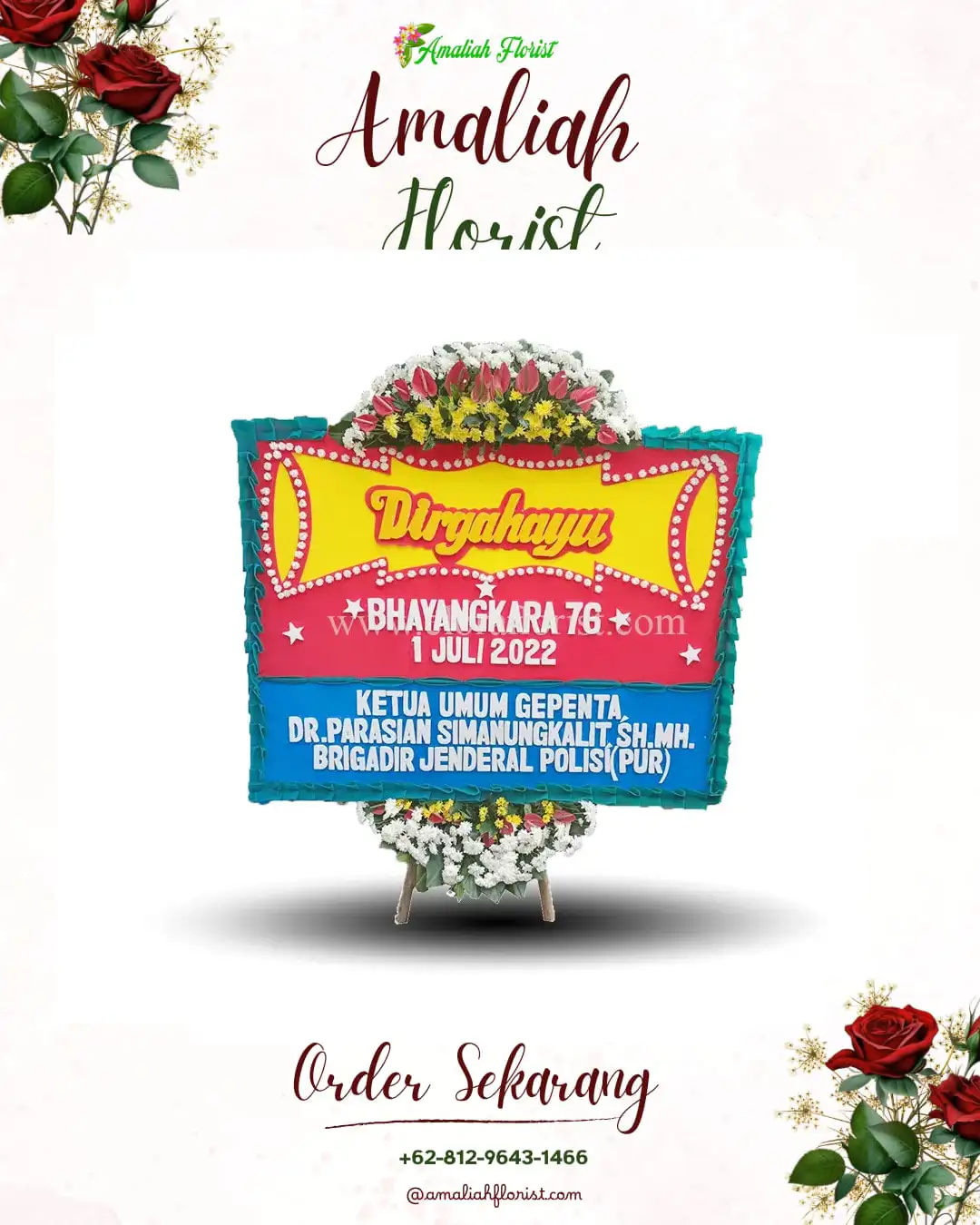 Papan Bunga HUT Ulang Tahun Bandaran